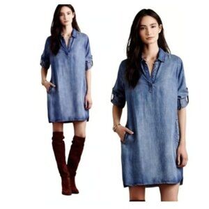 cloth & stone denim shirt dress - L